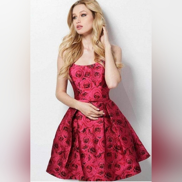 Jovani Dresses & Skirts - NWT Jovani Floral Printed Scoop Neck Cocktail Dress